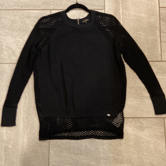 ESCADA Black Sweater with Mesh Arms - Picture 5 of 10